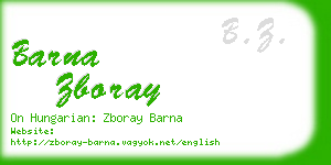 barna zboray business card